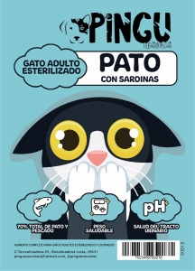PINGU ADULTO ESTERILIZADO PATO CON SARDINAS 1,5KG